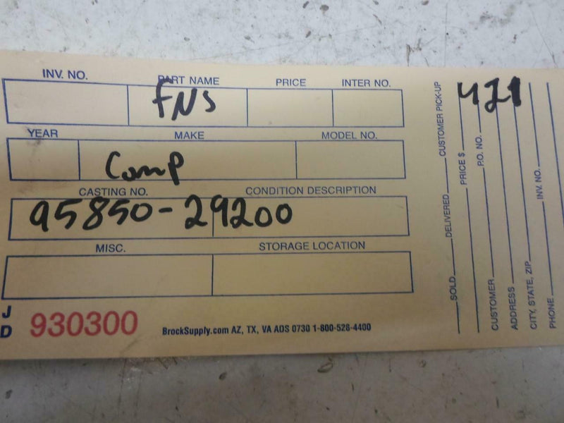 Theft-Locking Control Module Hyundai Tiburon 1997 1998 1999 2000 95850-29200