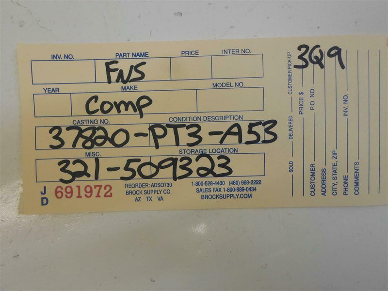 OEM Engine Computer Honda Accord 1991 37820-Pt3-A53 At Federal Emissions PCM