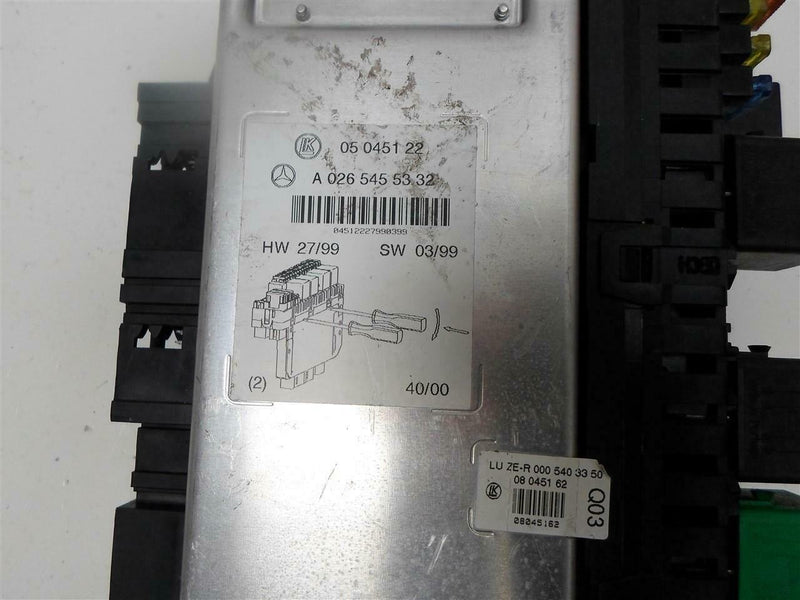 Body Control Module Mercedes-Benz CL-Class Cl500 2001 2002 0265455332 BCM BCU