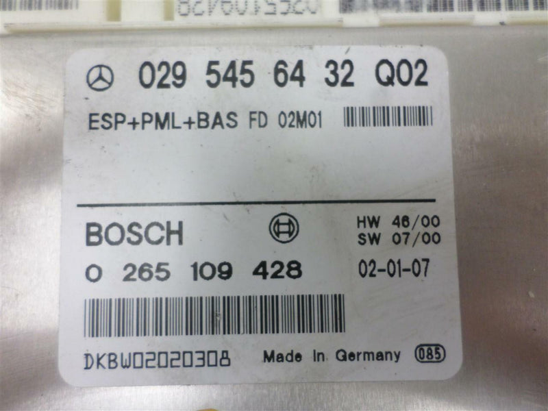 ABS Control Module Mercedes-Benz W210 E-Class E430 2000 2001 2002 0295456432
