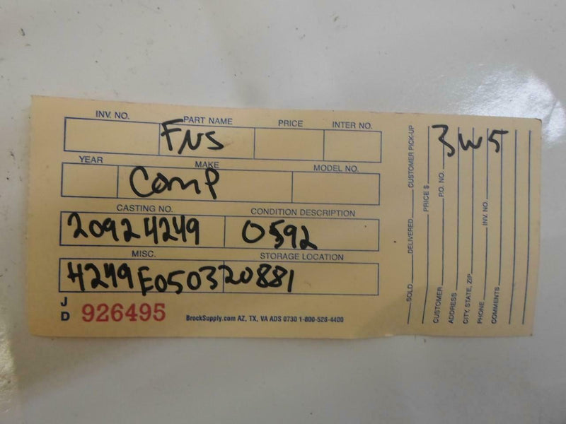 Airbag Control Module Chevrolet Impala 2012 20924249