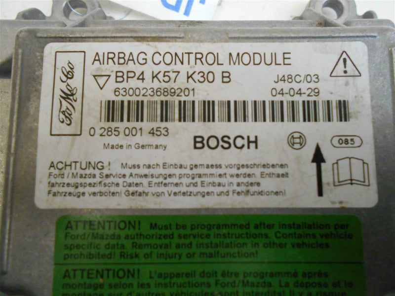 Airbag Control Module Mazda 3 2004 Bp4 K57 K30 B