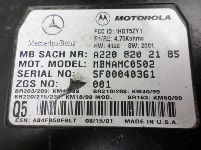 Communication Control Module Mercedes-Benz W220 S-Class S500 2001 2208202185