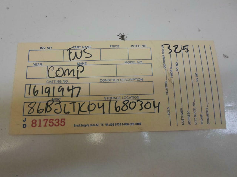 OEM Engine Computer Chevrolet Cavalier 1994 16191947 PCM ECM ECU