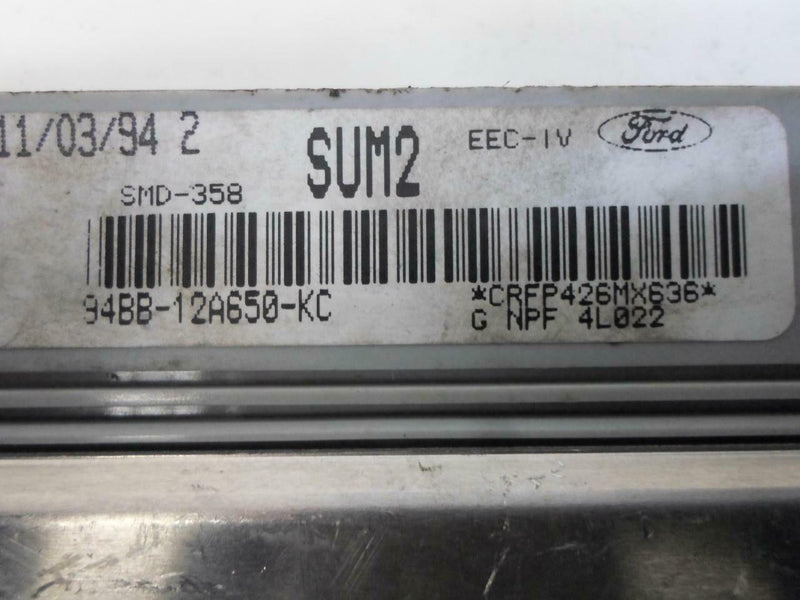 OEM Engine Computer Ford Contour 1995 94Bb-12A650-Kc Sum2 2.0L Mt ECM PCM ECU