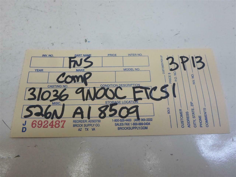 Transmission Control Module TCM TCU Nissan Maxima 2009 31036 9N00C