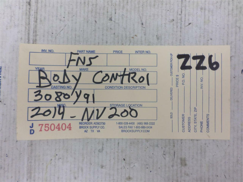 Suspension Control Module Nissan Nv200 2013 2014 40720 3Lm0A
