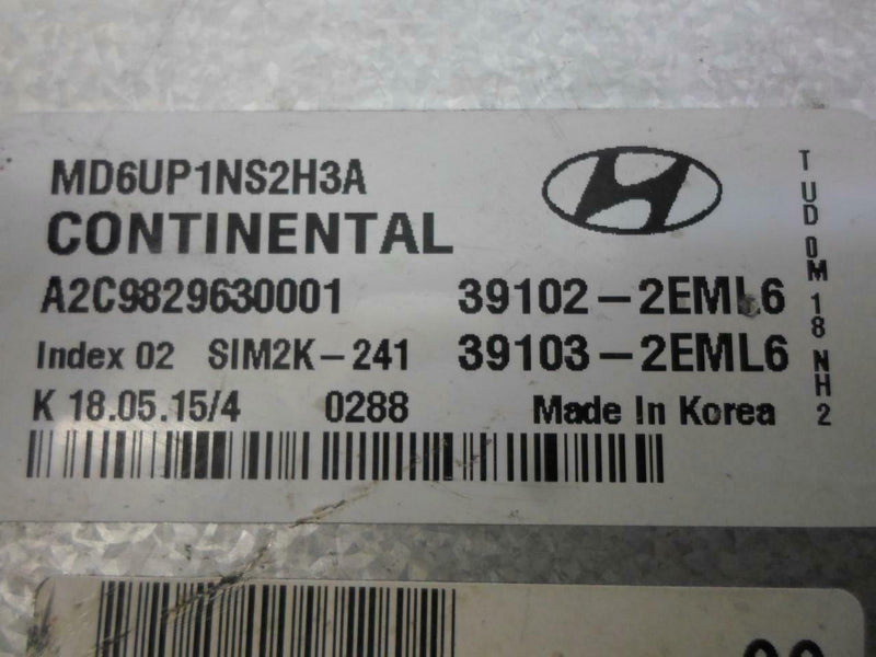 OEM Engine Computer Hyundai Elantra 2014 2015 2016 39102-2Eml6 ECM PCM ECU