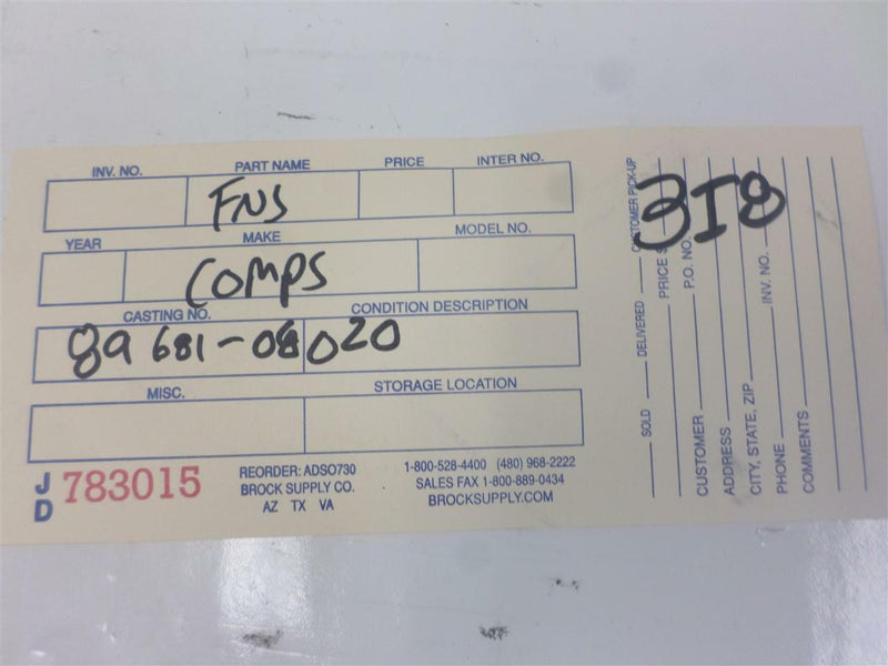 Power Supply Control Module Toyota Sienna 2011 2012 89681-08020