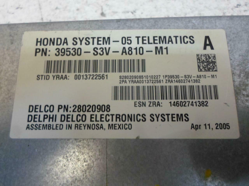 Communication Control Module Acura Mdx 2005 2006 39530-S3V-A810-M1