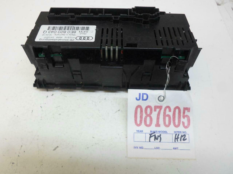 OEM Climate Control Audi A4 2002 2003 2004 2005 2006 8E0820043Q