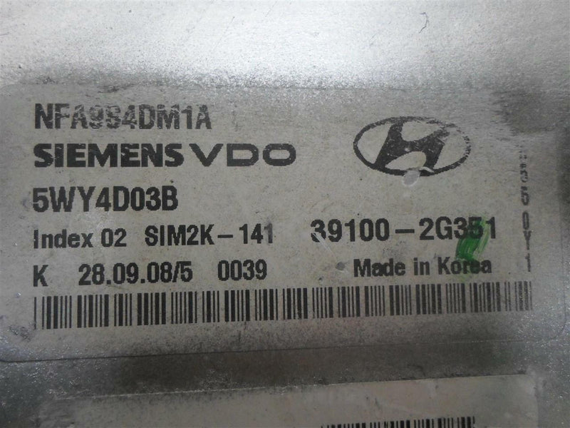 OEM Engine Computer Hyundai Sonata 2009 2010 39100-2G351 PCM ECM ECU