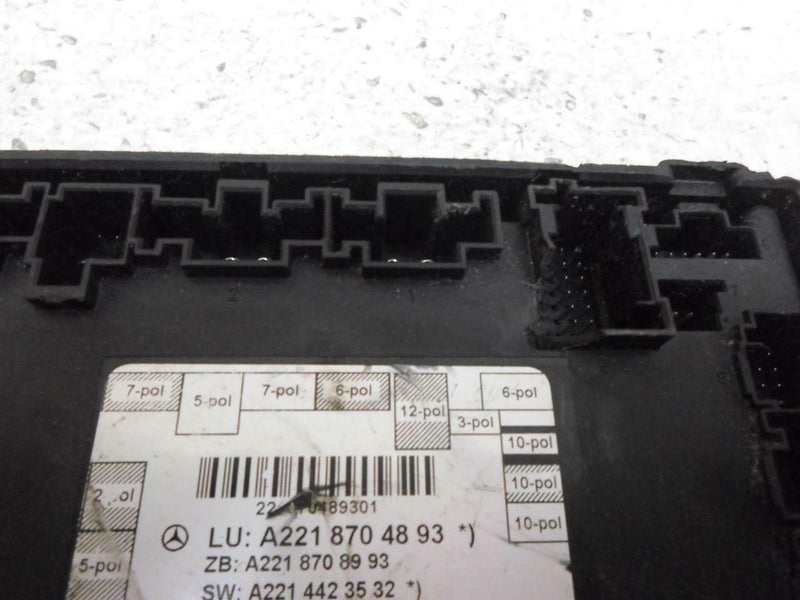 Door Control Module Mercedes-Benz S-Class 2007 2008 2009 221 870 48 93