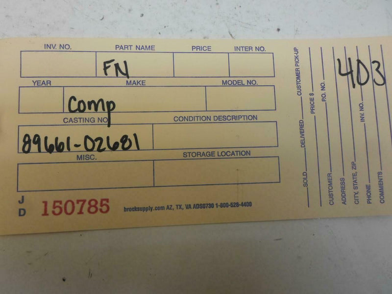 OEM Engine Computer Programmed Plug&Play Toyota Corolla 2000 89661-02681 ECM PCM