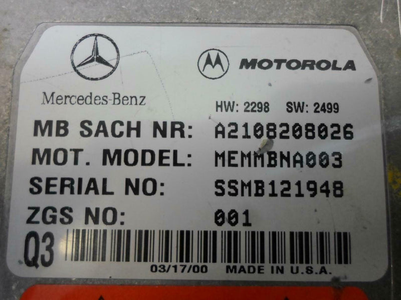 Communication Control Module Mercedes-Benz S-Class W220 2000 2001 A2108208026