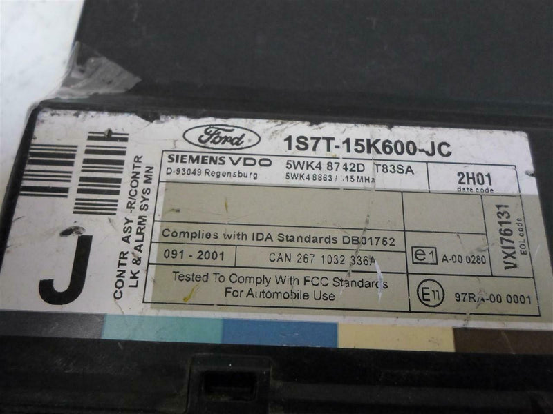 Theft-Locking Control Module Ford Focus 2002 2003 1S7T-15K600-Jc