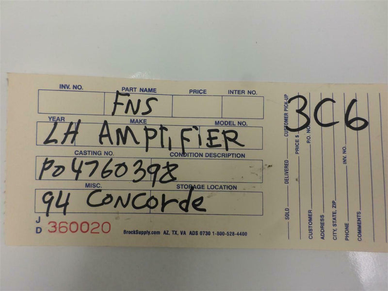 OEM Amp Amplifier Chrysler Concorde 1993 1994 1995 1996 04760398