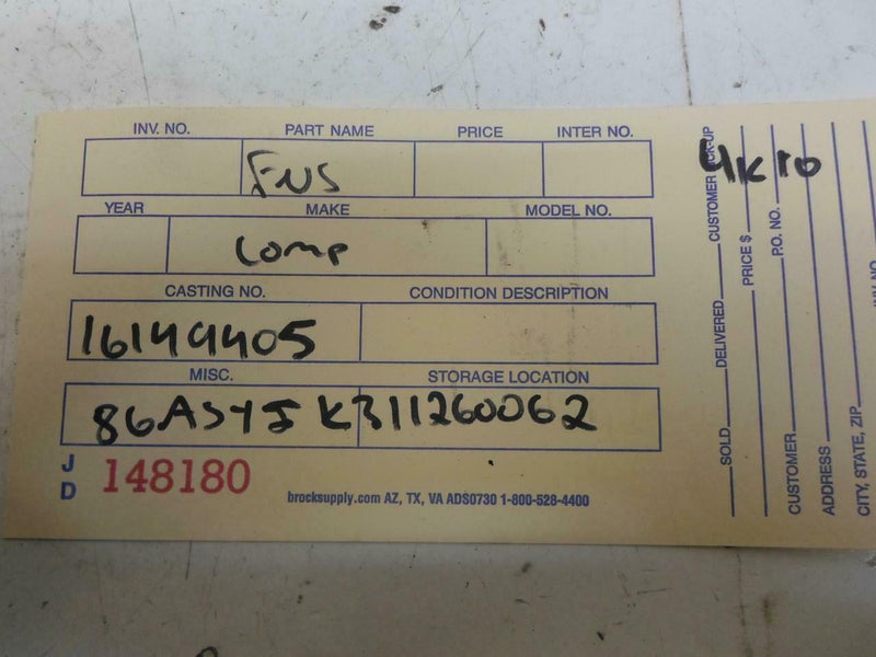 OEM Engine Computer Chevrolet Lumina Van 1991 1992 1993 16149405 3.1L ECU ECM