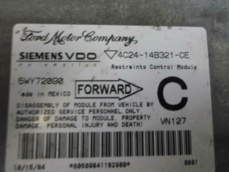 Airbag Control Module Ford Van 2004 2005 2006 2007 4C24-14B321-Ce