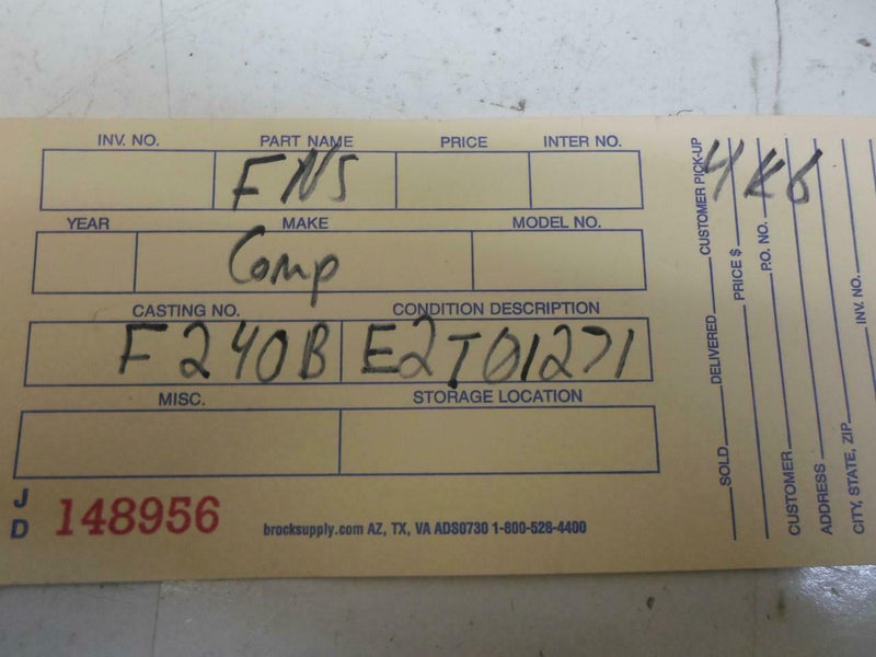 OEM Engine Computer Mazda B-2200 1987 1988 1989 F240B E2T01271 Mt ECM PCM ECU