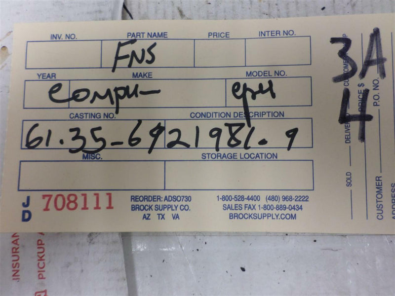 Door Control Module Left Driver BMW 745I 2002 2003 6921981