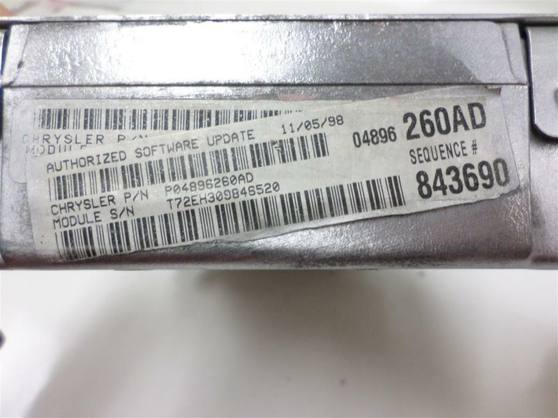 OEM Engine Computer Programmed Plug&Play Chrysler Concorde 1999 04896260Ad 2.7L PCM