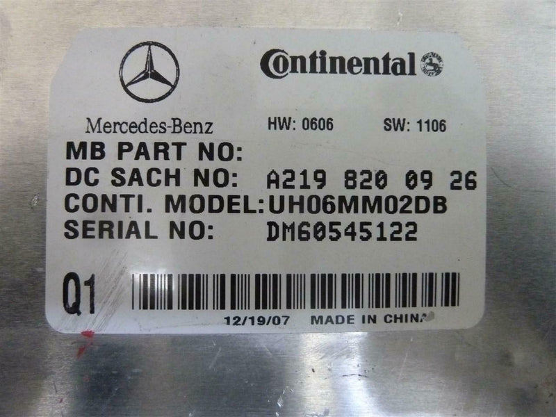 Communication Control Module Mercedes-Benz E-Class 2008 2009 A2198200926