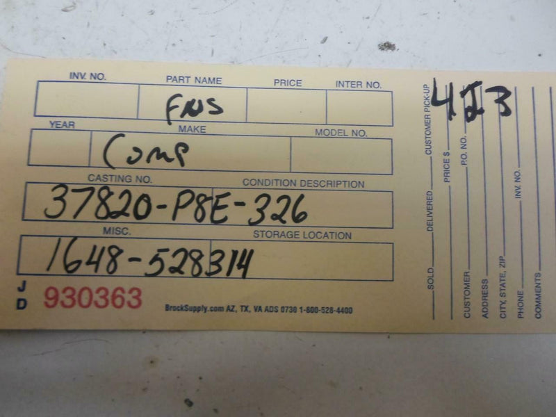 OEM Engine Computer Acura Cl 2001 2002 37820-P8E-326 3.2L ECM PCM ECU