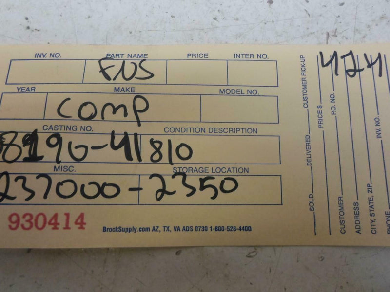 Theft-Locking Control Module Toyota Avalon 2000 2001 2002 2003 2004 08190-41810