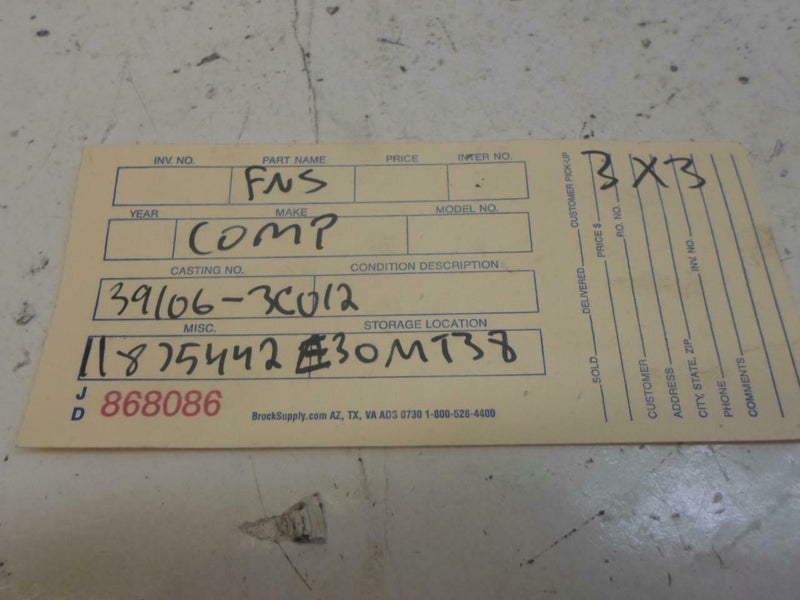 OEM Engine Computer Hyundai Genesis 2009 2010 2011 39106-3C012 3.8L PCM ECM ECU