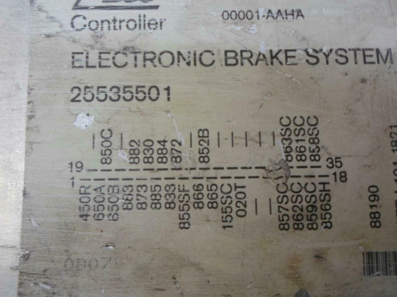 ABS Control Module Cadillac Deville 1990 25535501