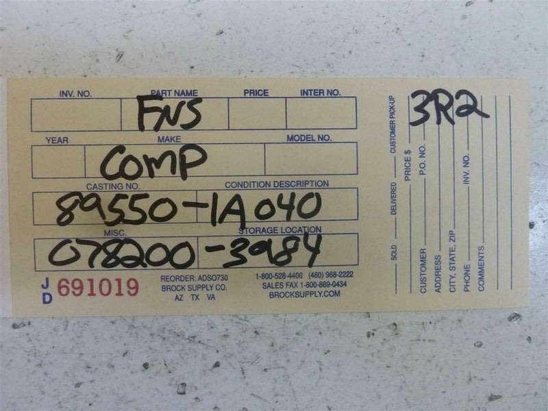 Emission Control Module Toyota Corolla 1988 1989 89550-1A040