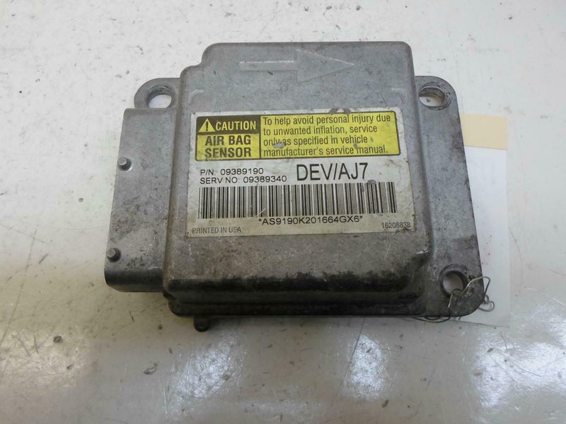 Airbag Control Module Cadillac Deville 2000 09389340