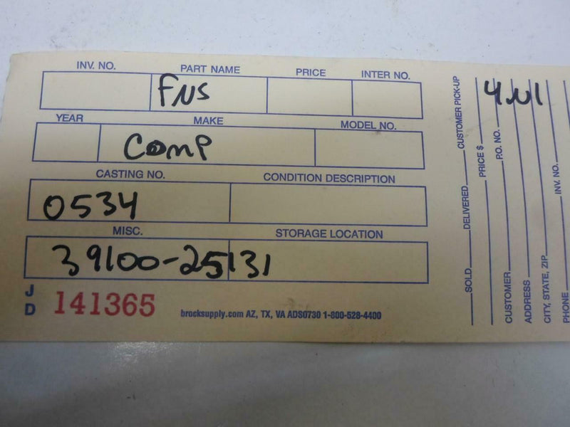 OEM Engine Computer Hyundai Sonata 2006 2007 2008 39100-25131 2.4L AT PCM ECU