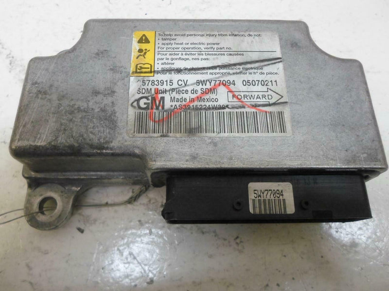 Airbag Control Module Chevrolet Cobalt 2007 25783915